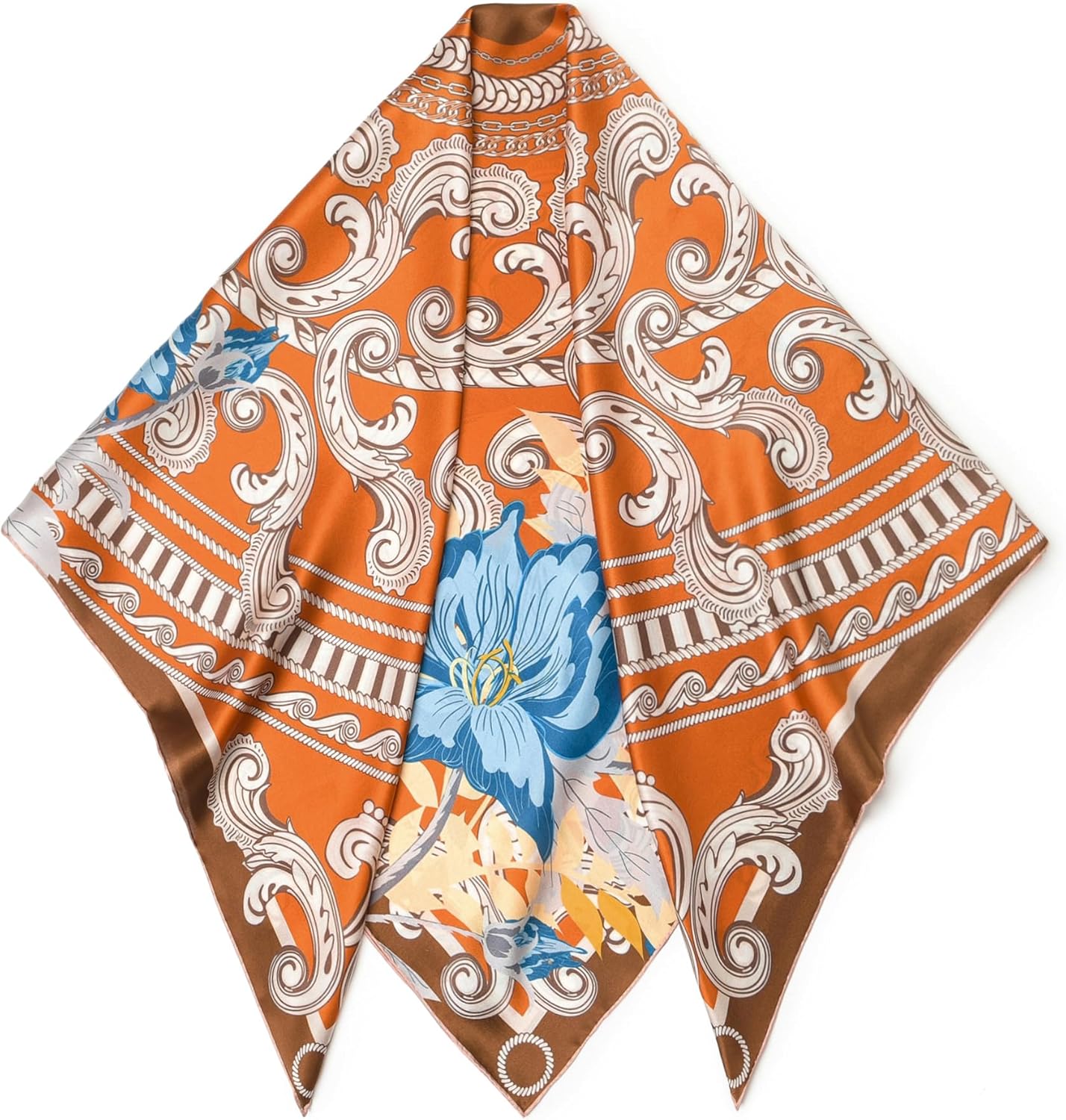 100% Mulberry Silk Scarf 43" Large Square Scarf Large Shawl - Women's Silk Oversized Headband - With Gift Packed - Image 2