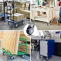 Vista 51 de Caster Wheels 8 inch Heavy Duty Casters, Industrial Casters with Polyurethane Wheel and Precision Ball Bearing-1200 Lbs Per Casters-Widely Used in