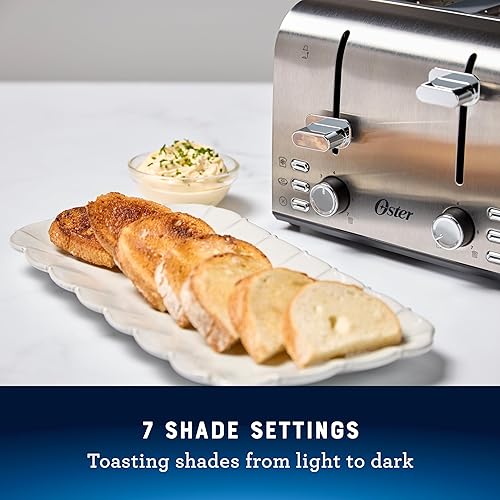Miniatura 5 de Oster 4 Slice Toaster, With 7 Browning Settings, Extra Wide Slots For Bagels and Special Breads, Removable Easy-to-Clean Crumb Tray