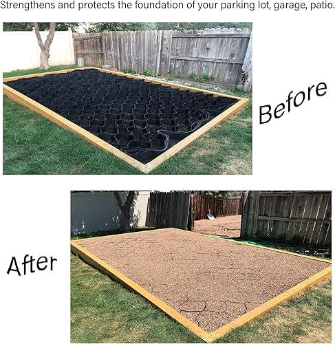 Miniatura 4 de Rejilla de tierra de 4 pulgadas para paisajismo, pendientes empinadas, pasarelas de entrada, adoquines de grava  estabilizador de suelo para patios,