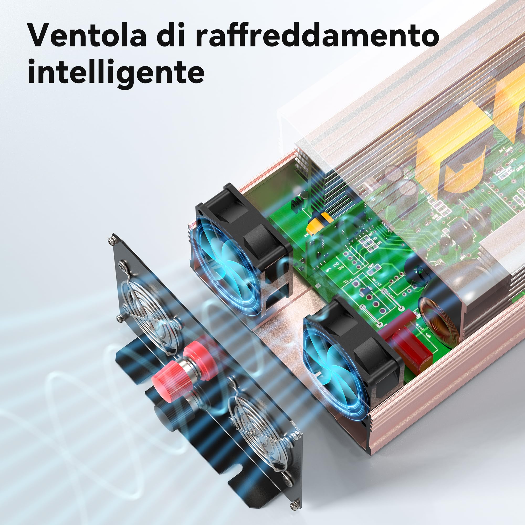 XWJNE Inverter 12V 220V Sinusoidale Pura 2000w, Inverter Onda Pura, Transformateur 12v 220v con 2 Prese AC e 1 Porta USB, Schermo LCD e Telecomando, per Casa, Camper, Camion, Auto