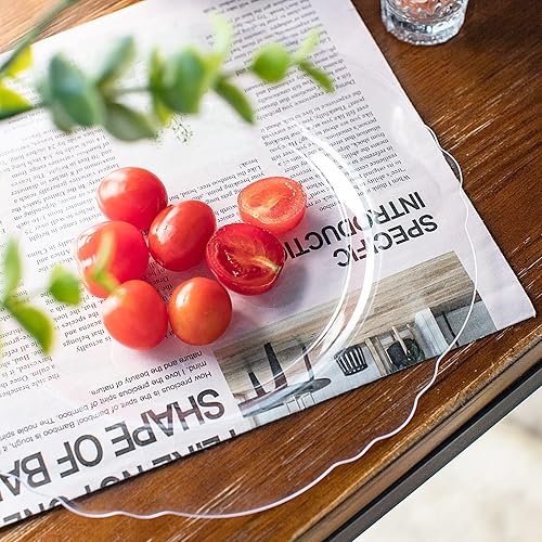 Miniatura 5 de WDF 60 platos desechables de plástico transparente de 7.5 pulgadas y 60 platos desechables de plástico transparente de 10.5 pulgadas, platos