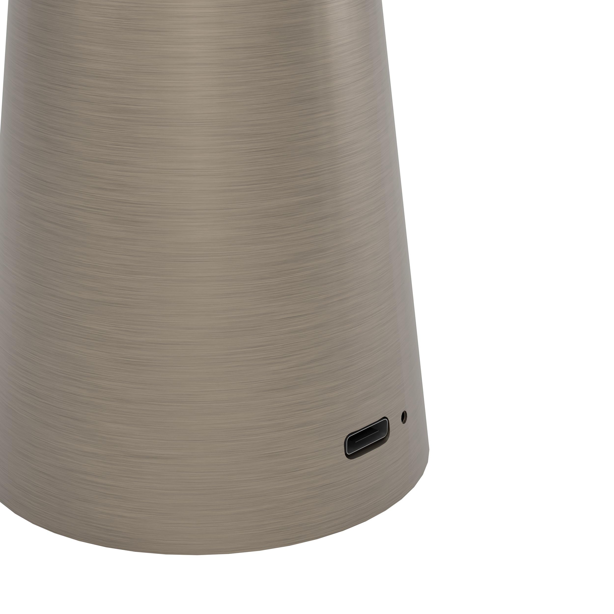 EGLO LED Außen-Tischlampe Piccola touch dimmbare | Nachttischlampe mit einstellbarer Lichtfarbe, Outdoor Tischleuchte aus Metall in Bronze, Lampe für Balkon und Terrasse, IP54