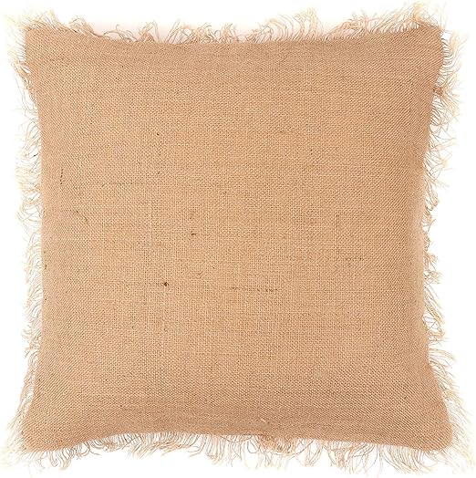 burlap pillow covers
