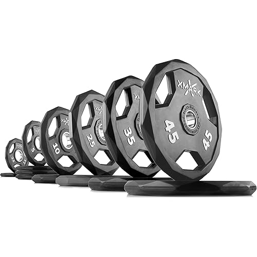 XMARK BLACK DIAMOND Olympic Weight Plates, Barbell Weights