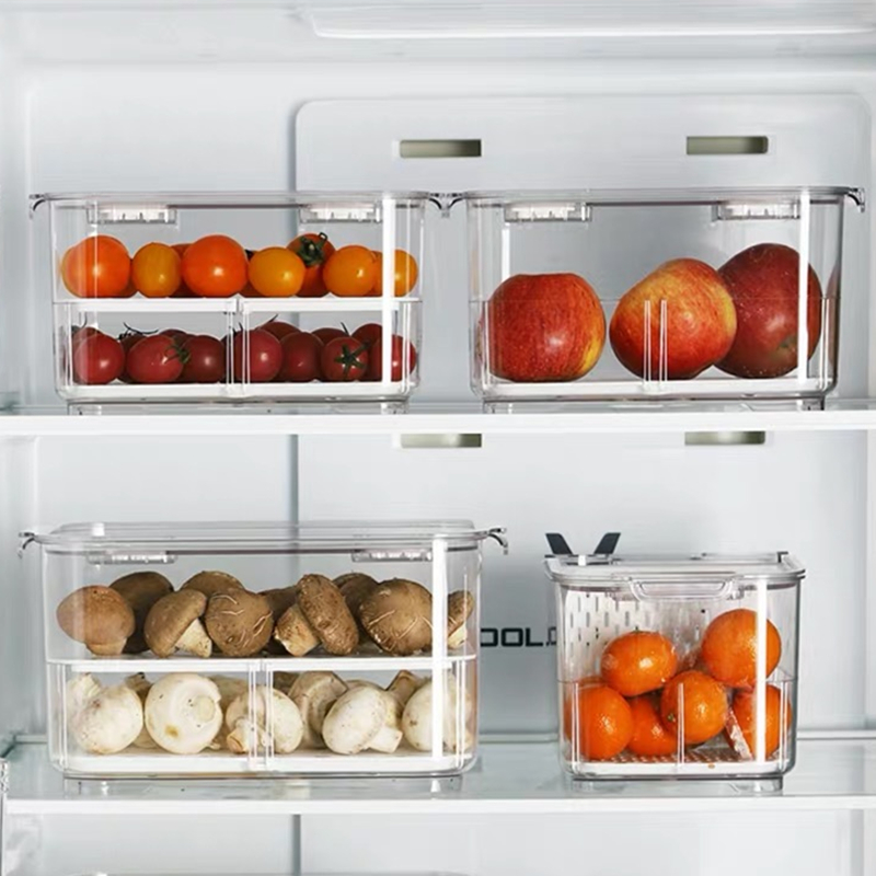 7 Pieces Fridge Organizer Bins With Lids - Buy Fridge Organizer Bins...