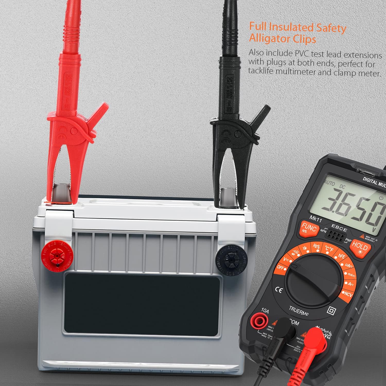 MK30 21pcs Electronic Test Kits Multimeter with Alligator Clips Replable Probes s Accessories Kit for DMM Digital Multi Meter & Clamp Meters