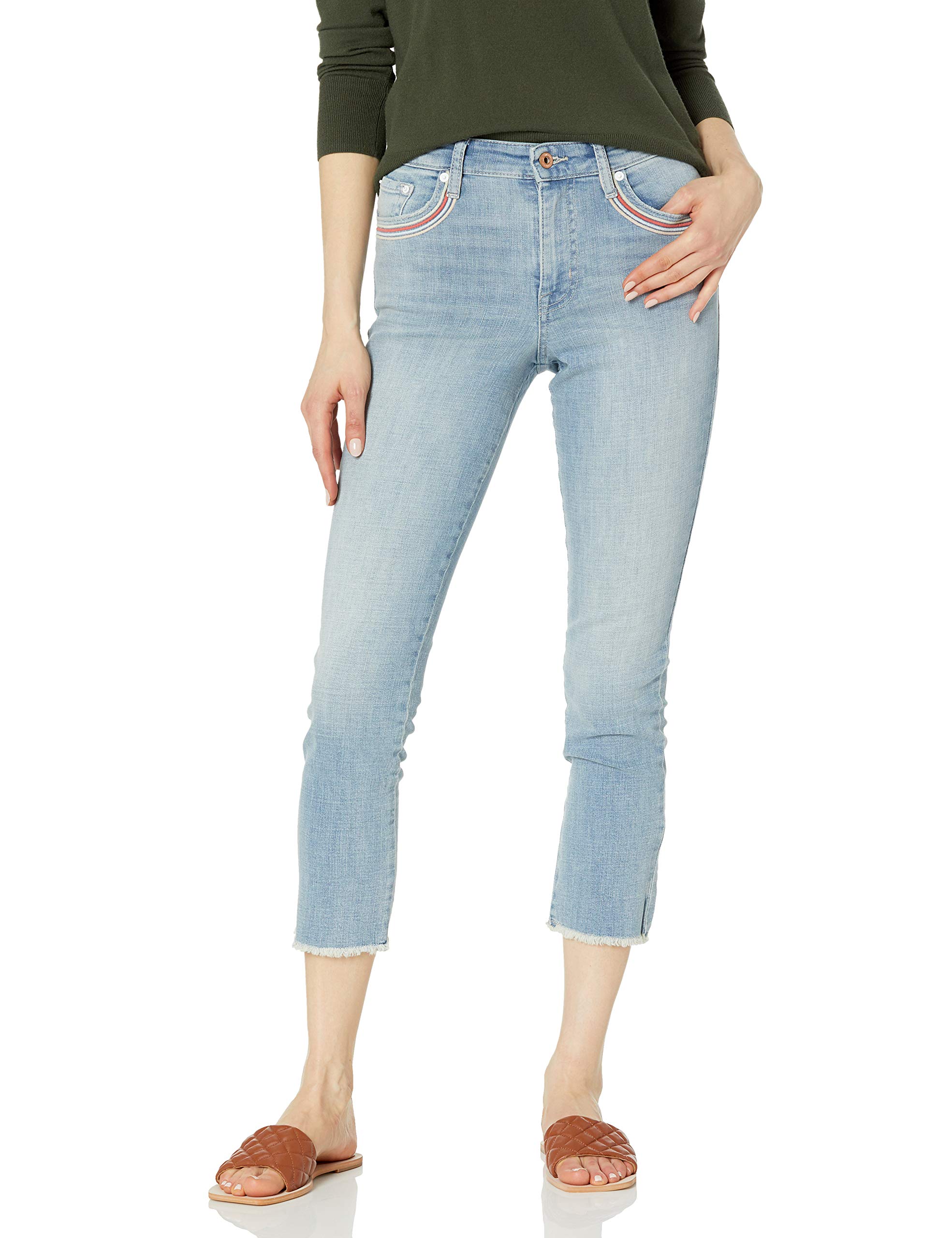 Ella MossWomen's High Rise Slim Straight Crop Jean