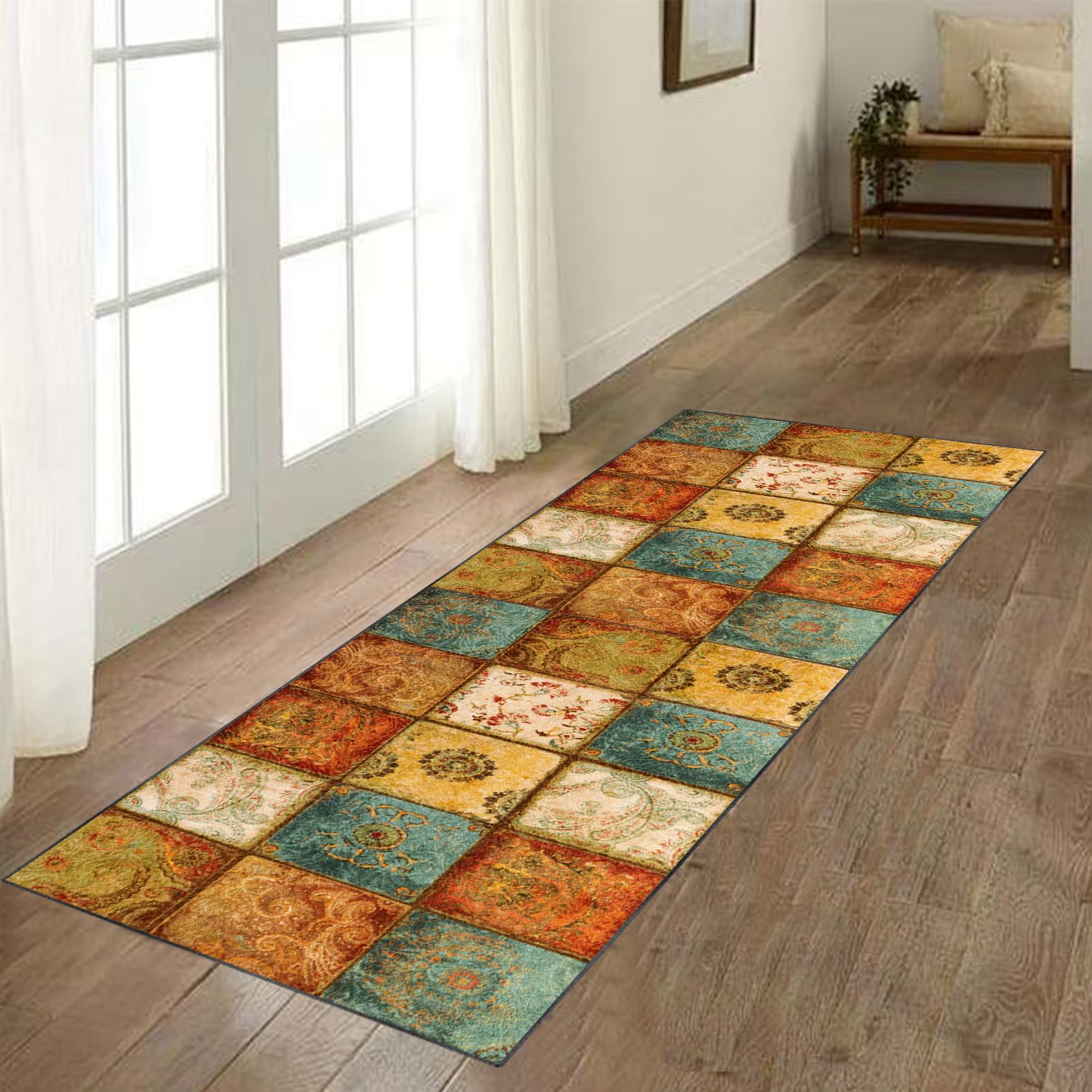 Alfombra de pasillo de 450 cm lavable y antideslizante para la entrada de casa