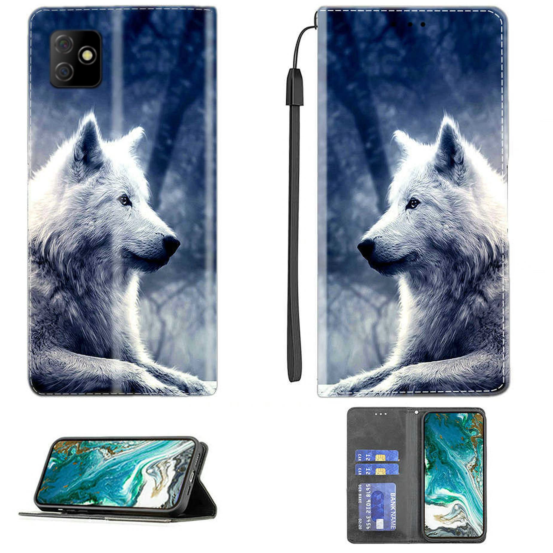 AroepurtCase for Digicel Dl4 Case Compatible with Digicel Dl4 Phone Case Cover PU Leather Kickstand Magnetic Wallet Case CPT29