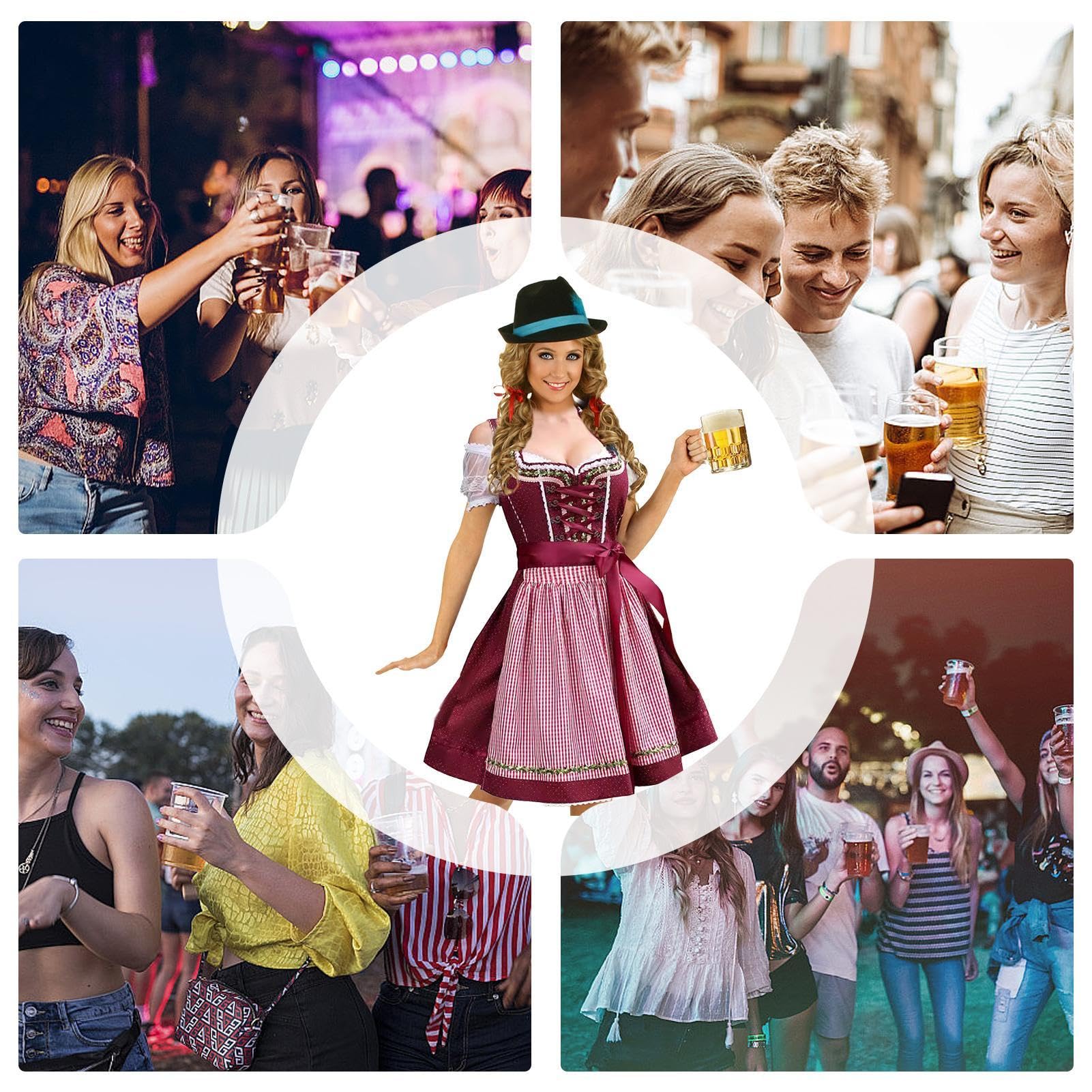 Oktoberfest damskie sukienki | tradycyjny niemiecki kostium damski, niemiecka sukienka na Oktoberfest, sukienka na Halloween, niemiecki strój, karnawałowy strój na Oktoberfest, sukienka Dirndl Women,