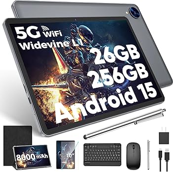 Amazon.com : Android 15 Tablet with Keyboard, 26GB RAM, 256GB ROM