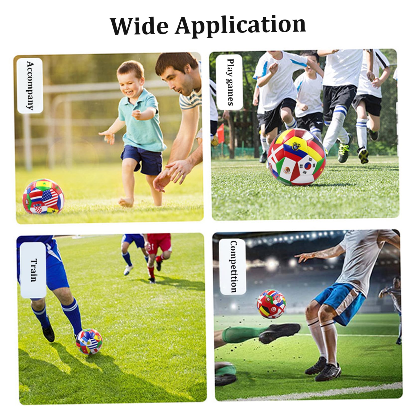 Taille 5 Bol de Football, Ballon de Football National de 8,5 Pouces, PVC étanche PVC pour Adultes Ballon de Foot