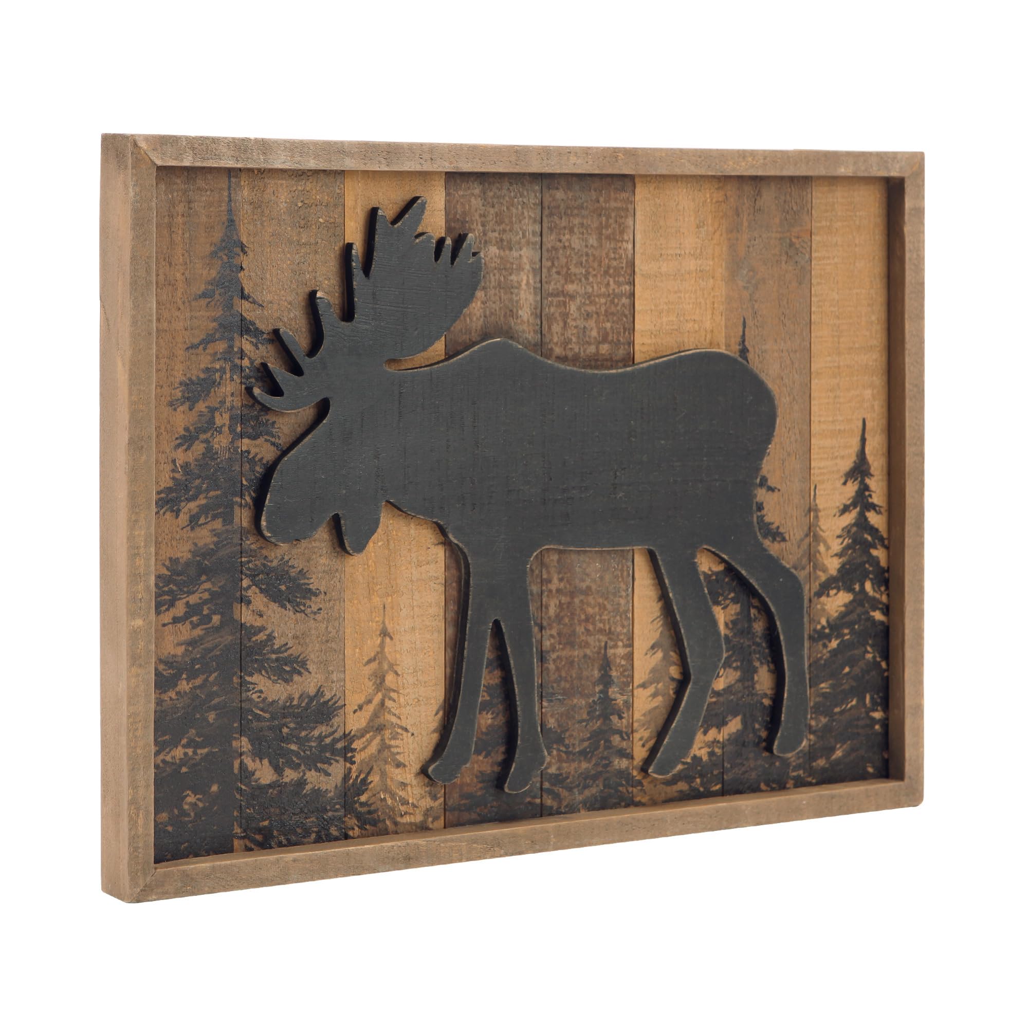 NIKKY HOME 3D Moose Cabin Wall Decor