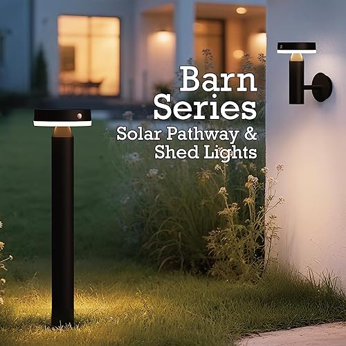 Miniatura 2 de Luces de pared solares redondas - Lámparas de pared alimentadas por energía solar - Luces LED - Sensor PIR y dos modos de iluminación - Batería