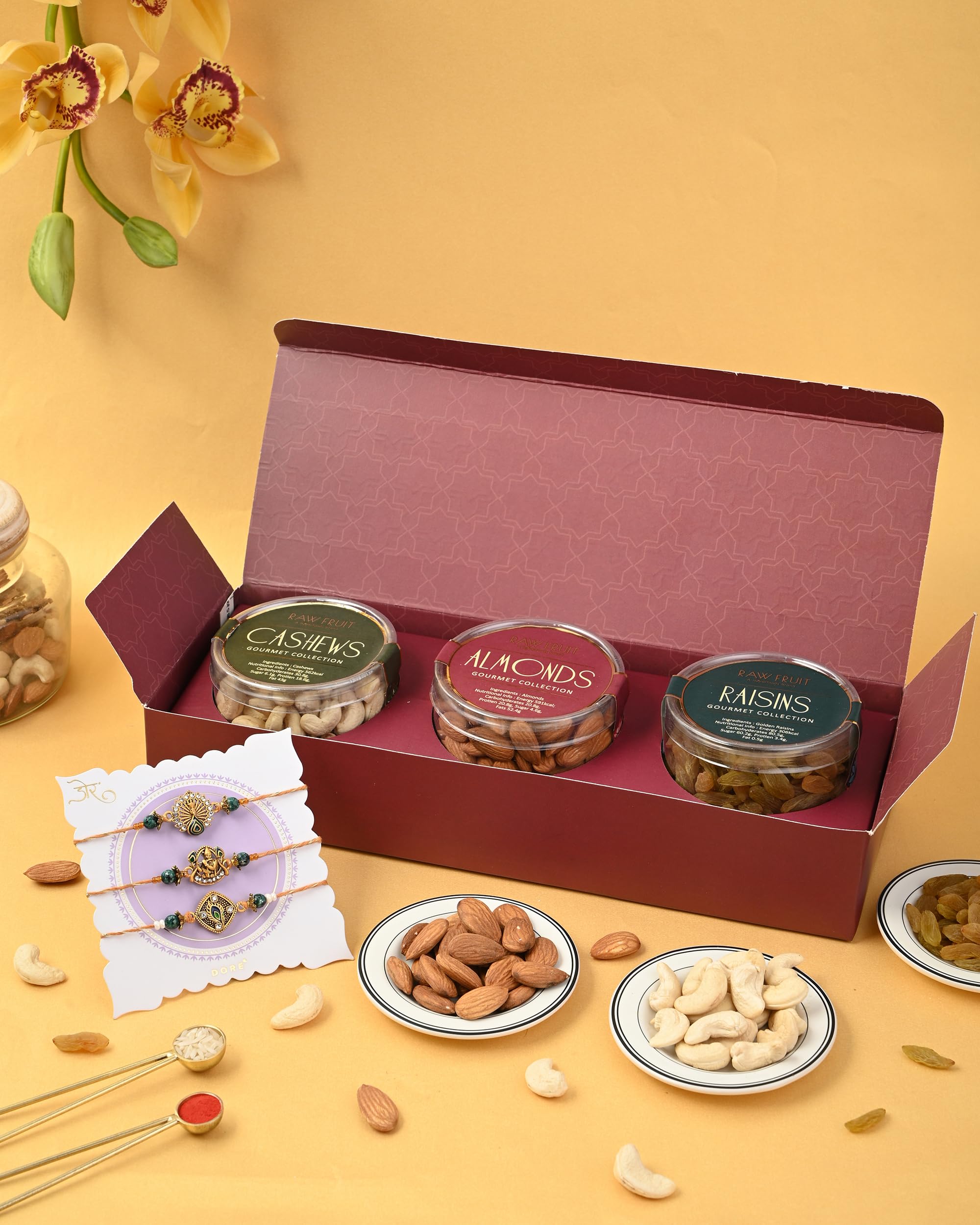 Hyperfoods® Rakhi For Brother Rakhi For Brother With Gift Rakhi Gift For Brother Dry Fruits Gift Pack Rakhi Set With Dry Fruits Pack Of 3 Dryfruits Raisins Almonds Krishna Rakhi Set 3 (B0D73K8RFZ) Amazon Price History, Amazon Price Tracker