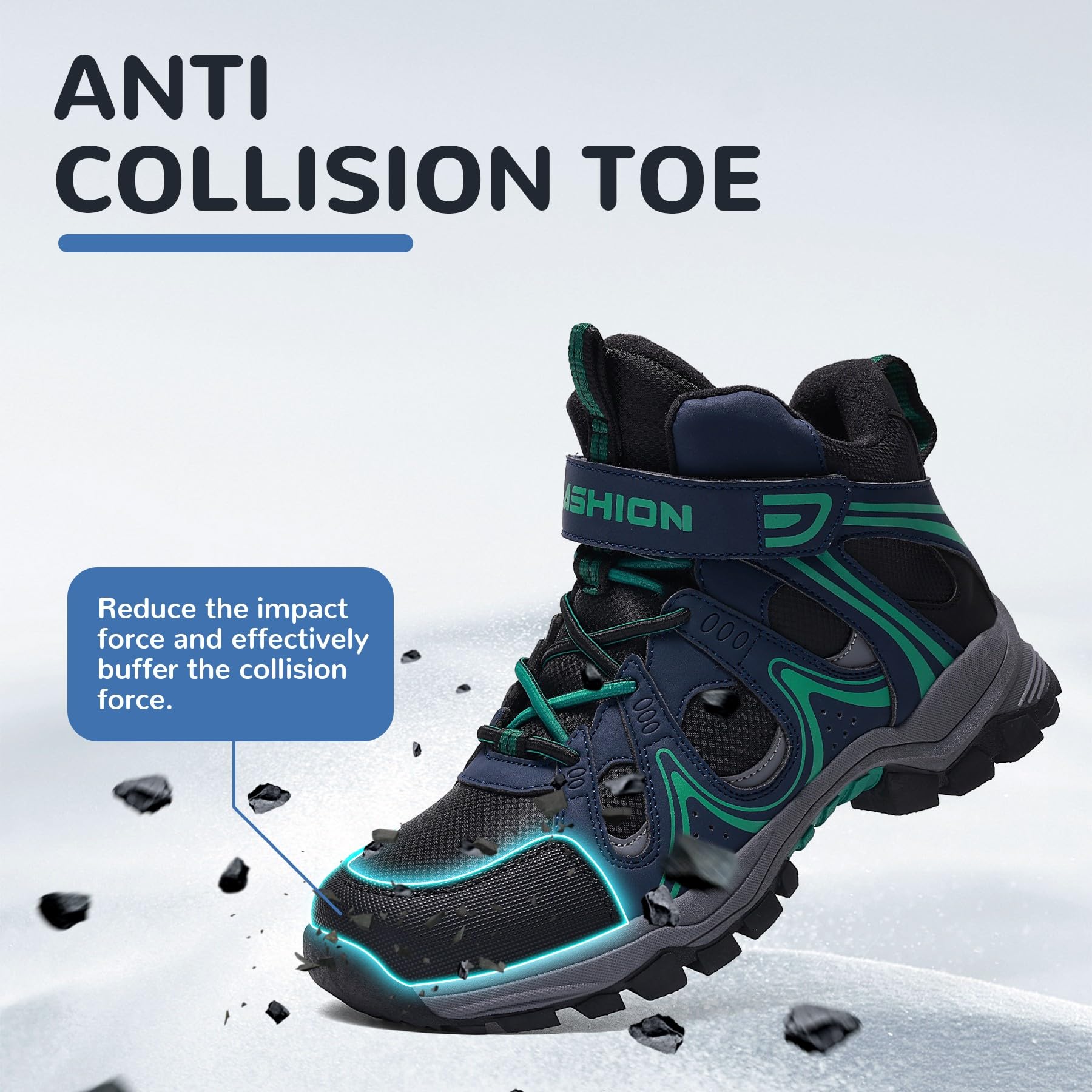 ASHION Stivali da Escursionismo per Bambino Invernali Caldo Antiscivolo Ragazzo Scarpe da Trekking