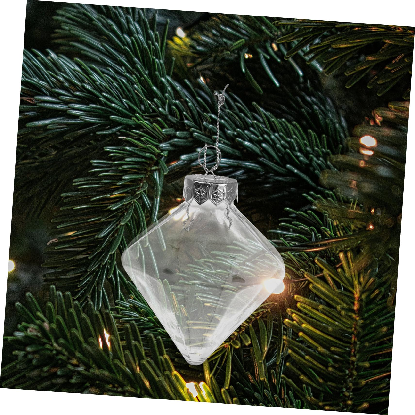 ABOOFAN 8pièces Lot de Boules De Noël Transparentes Et Incassables Plastique à Remplir pour Décoration Arbre Loisirs Manuels à Suspendre