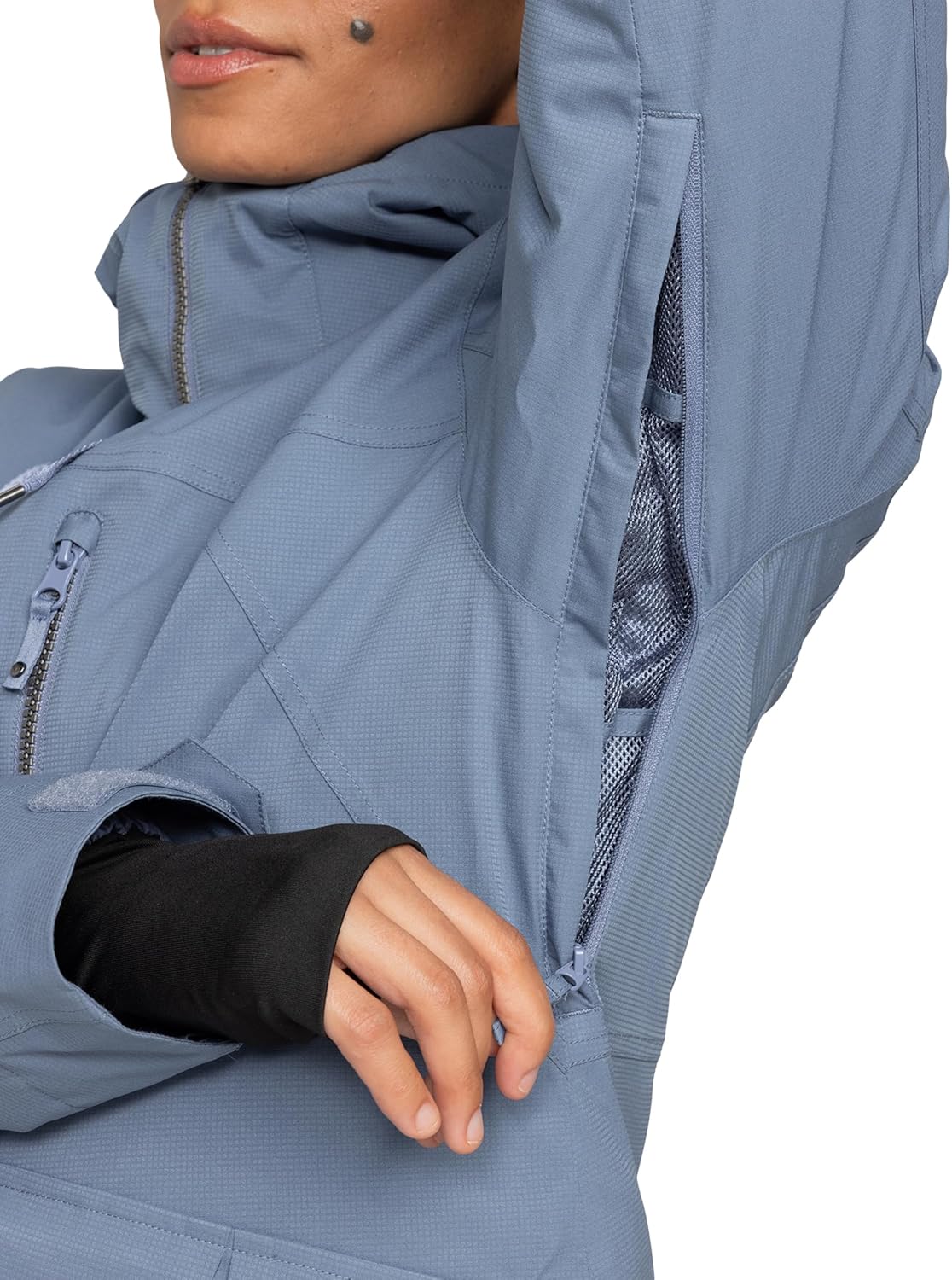 Roxy Women's Stated Snowboard Jacket – 15k Waterproof, Tailored Long Fit, Hydrosmart Collar - Image 10