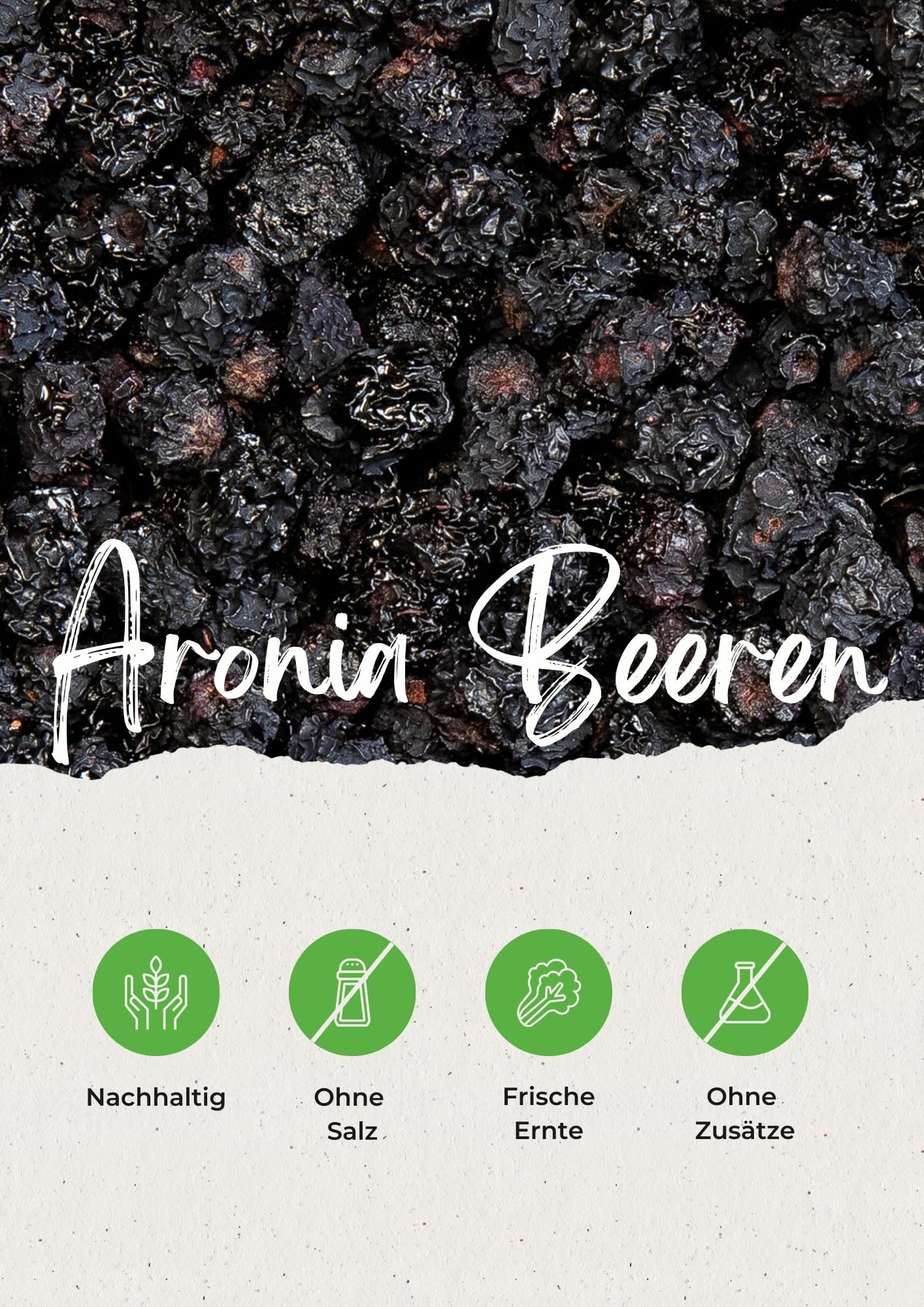 Vitalesia Aronia Beeren getrocknet 1 kg | 100% Superfood Beeren | reich an Ballaststoffen & Antioxidantien | Premiumqualität ohne Zuckerzusatz | vegan