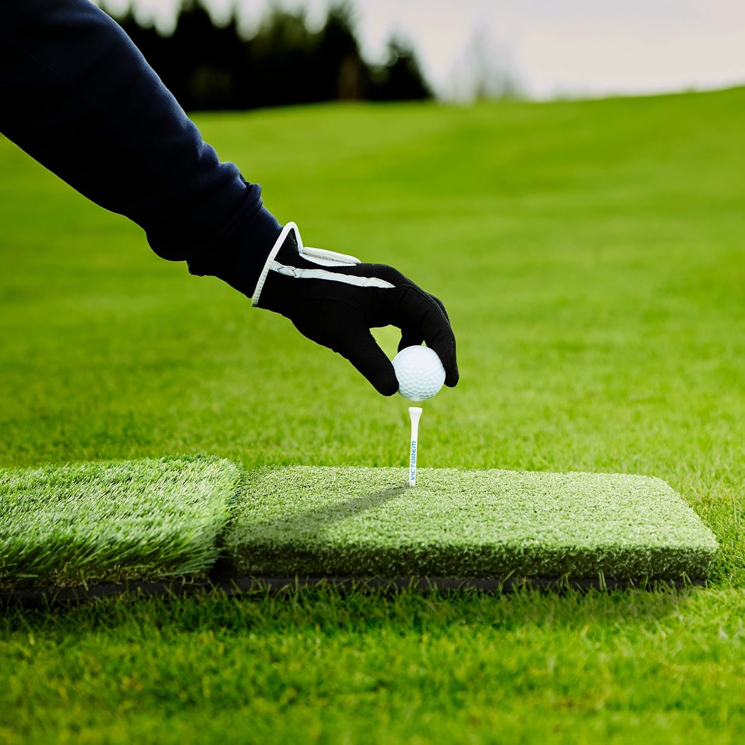 Victorem Golf Mat for Backyard - 17x39 Inch Unfolded, Durable Turf Mat for Indoor or Outdoor Golf Practice, Golf Hitting Mats with 50pcs. Wooden Tees : Sports & Outdoors