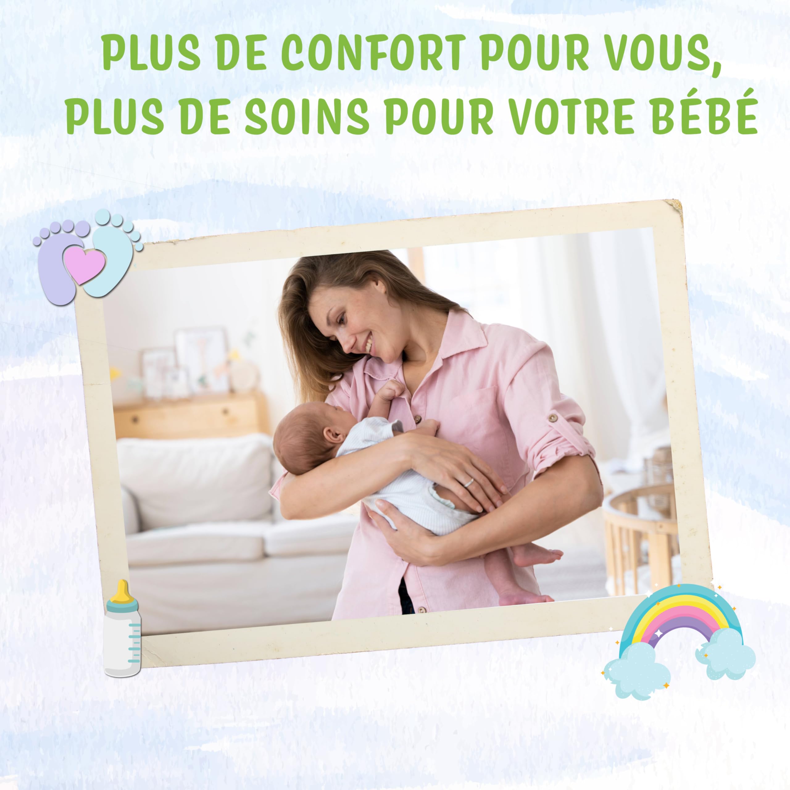 Lot de 25 alèses jetables pour bébés 60 x 60 cm