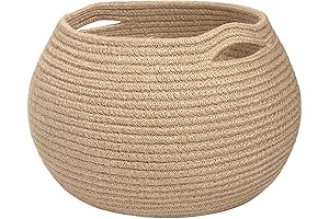 Goodpick Jute Storage Basket: Woven Home Decor Charm