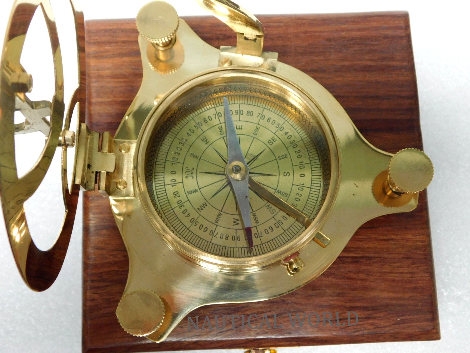 10cm Brass sundial compass fully functional compass nevegation nautical maritime vintage antique compass