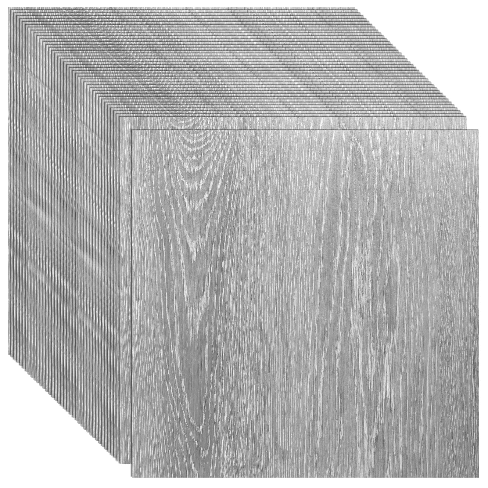 CYEER 40 Bodenfliesen selbstklebend, 30 × 30 cm, Grau Holzoptik