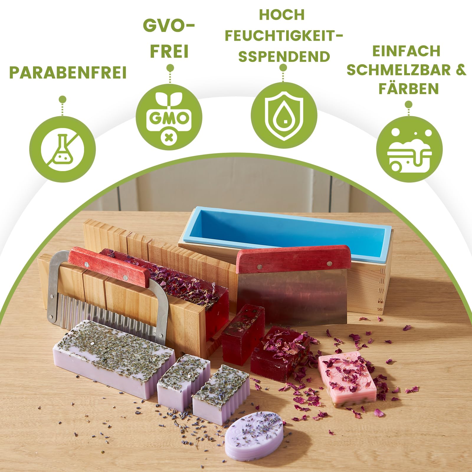 LFISGNN Kit De Fabrication De Bougies Et De Savon 2 En 1 Pour Débutants, Kit De Bricolage Complet Pour La Fabrication De Barres De Savon Et De Bougies Parfumées Faites À La Main, Avec Pot De Fonte Et