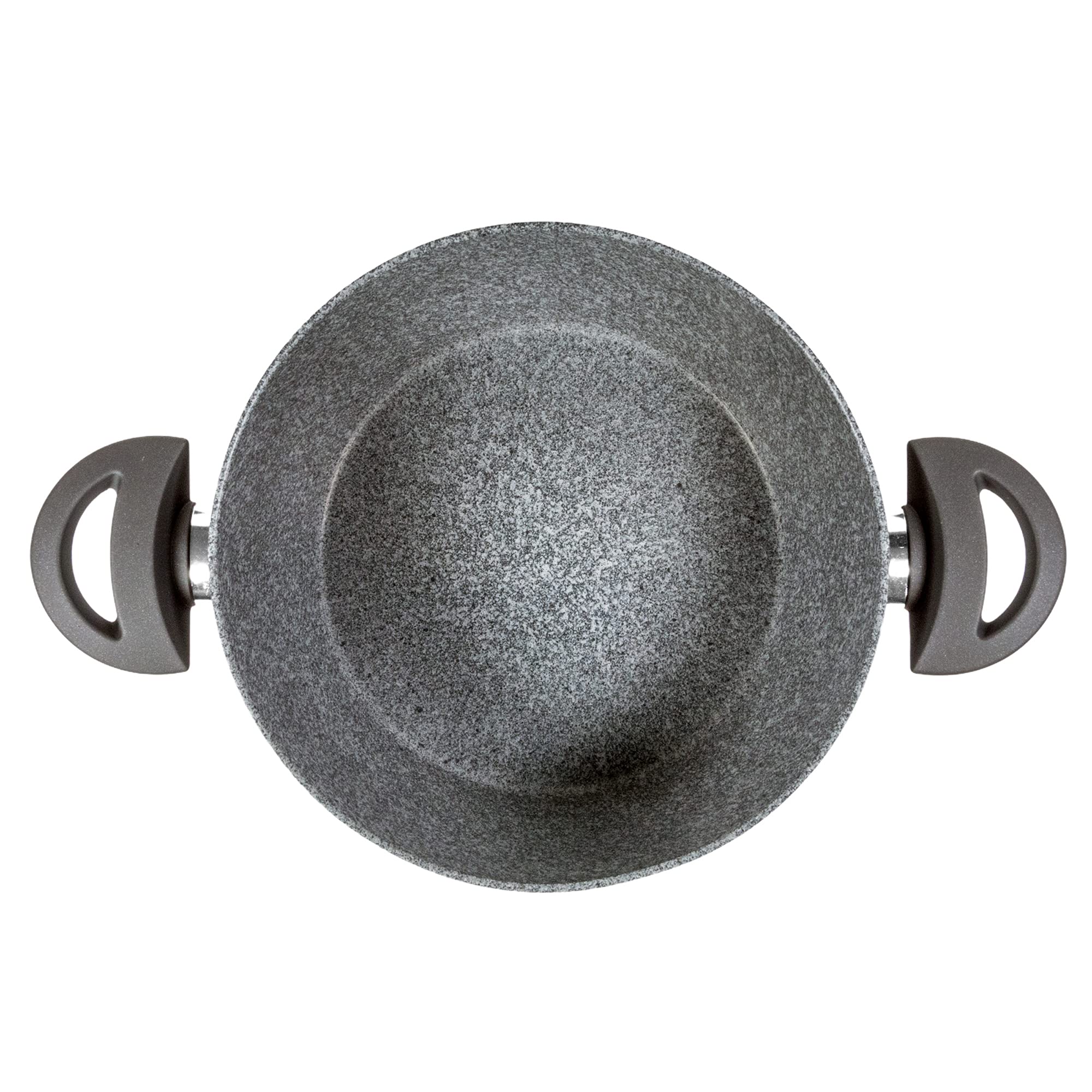 Moneta Sinfonia - Cacerola con 2 asas de 24 cm, también para inducción, reforzada con partículas minerales, fabricada en Italia