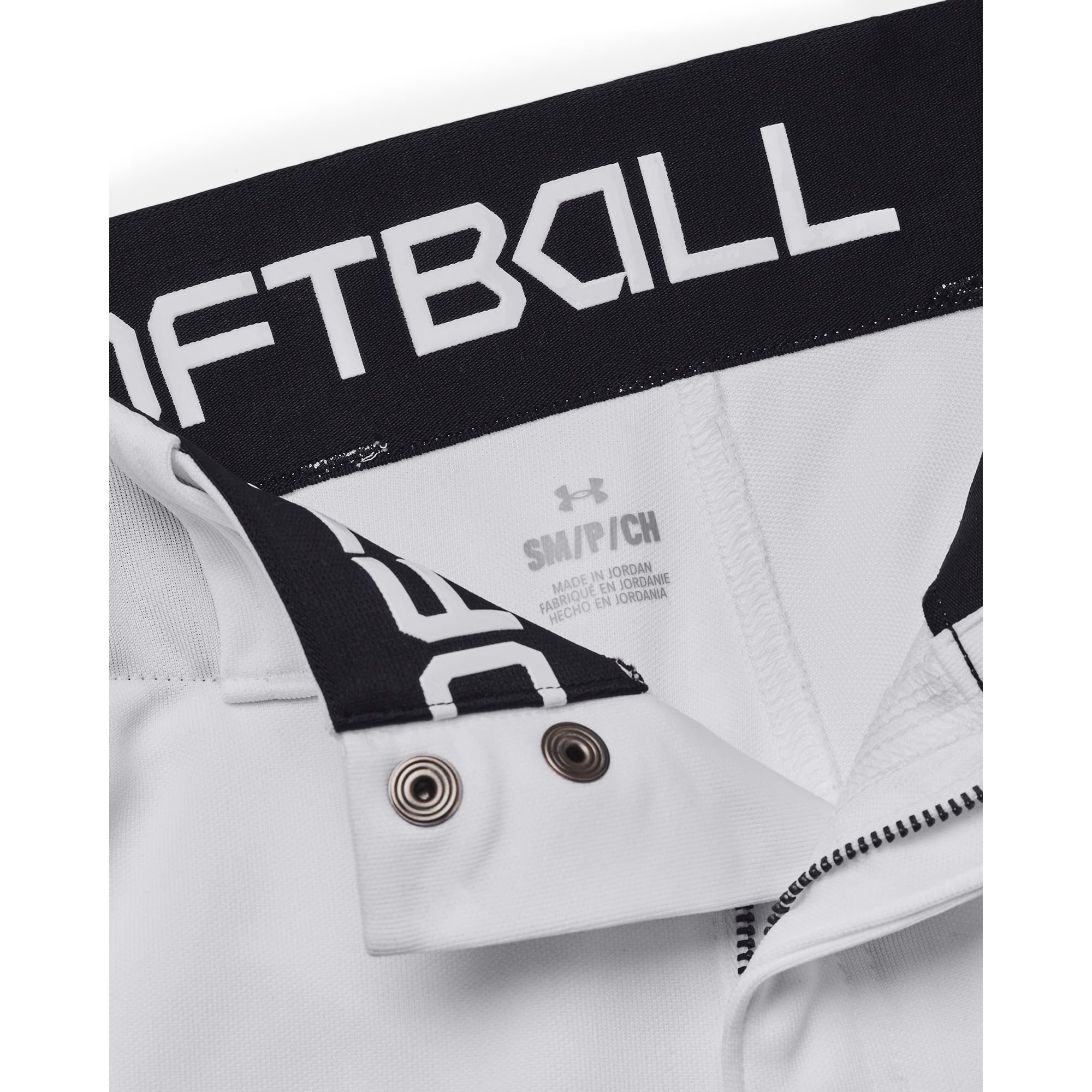 Under Armour Women's Standard Utility Softball Pants 22, (100) White / / Black, Medium