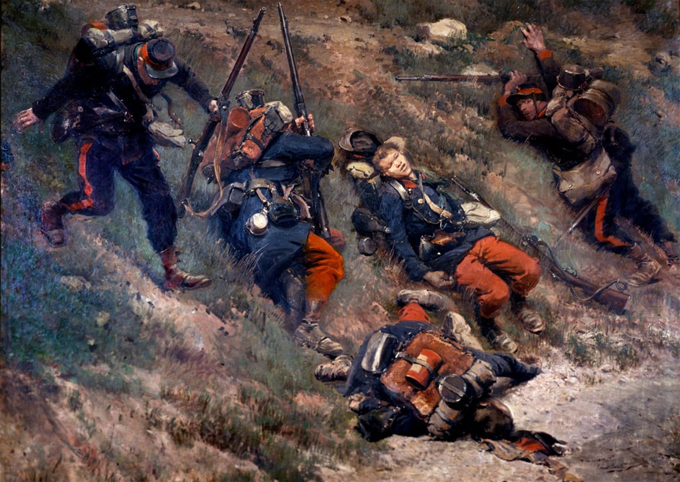 POSTERIIk Famous Animal Posters Vintage Picture War ofthe Battle of Champigny by Jean Baptiste Edouard Detaille Modern Wall Decor for Home Decor 60x90cm