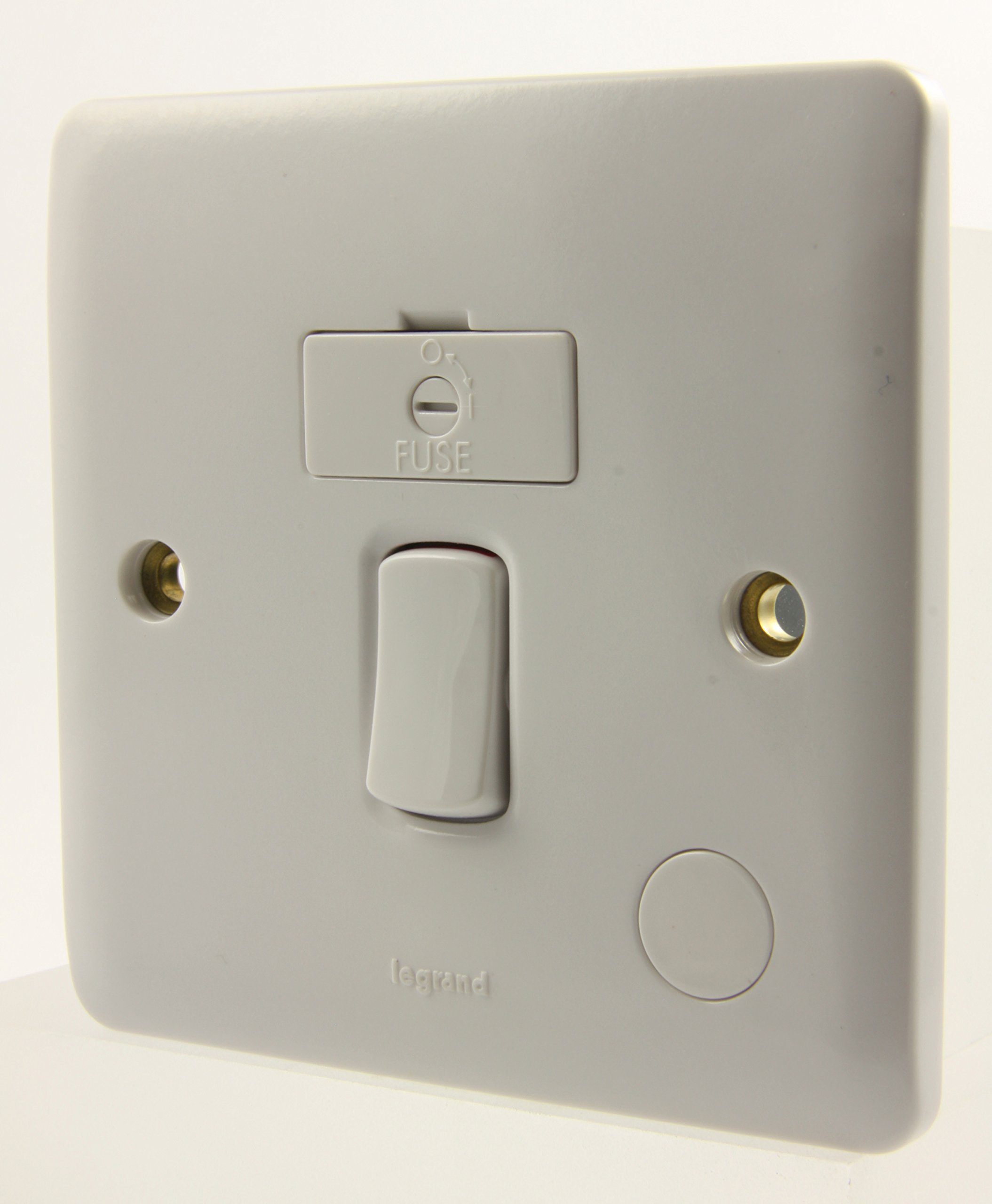 LegrandSynergy White Fused Switch - Double pole 13A 250V With Power Indicator 730037