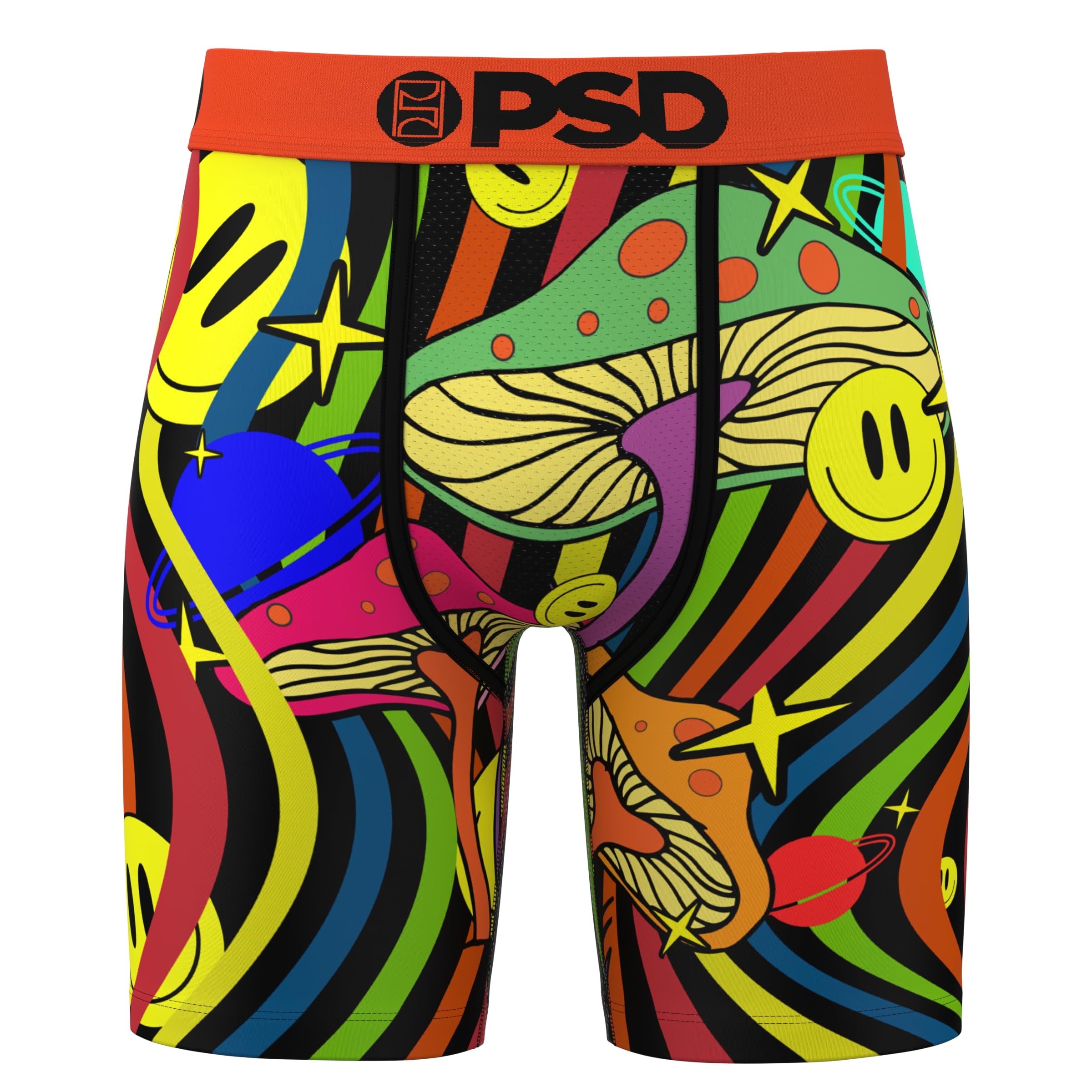 Psd Men's Hapi Wrld Boxer Briefs, Multi, L, Multi | L