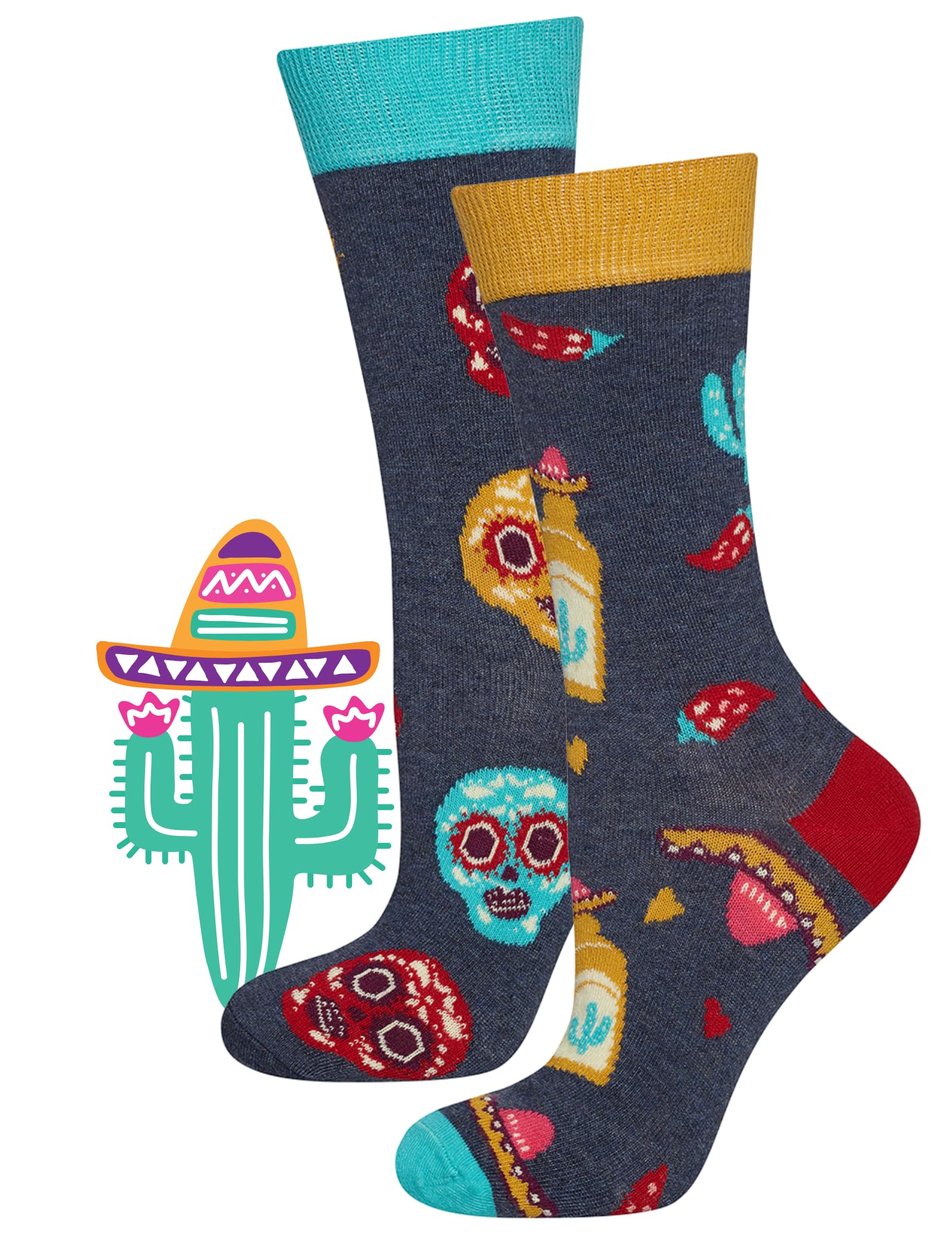 soxo Colorful Ladies Socks Funky Women Long Cosy Womens Sock Women's 2.5-6.5 Mexico