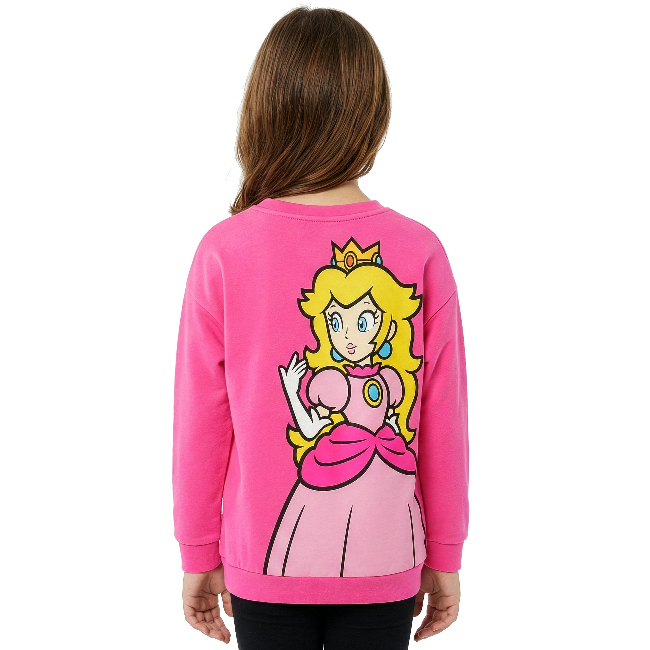 Super Mario Sweatshirt Fille, Pull Fille Princesse Peach, Sweatshirt Enfant Coton