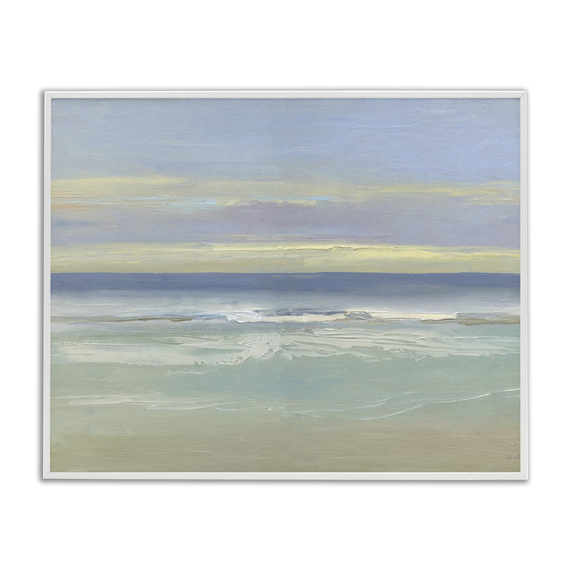 'Tranquil Coastal Morning Waves'| Framed Giclee Art