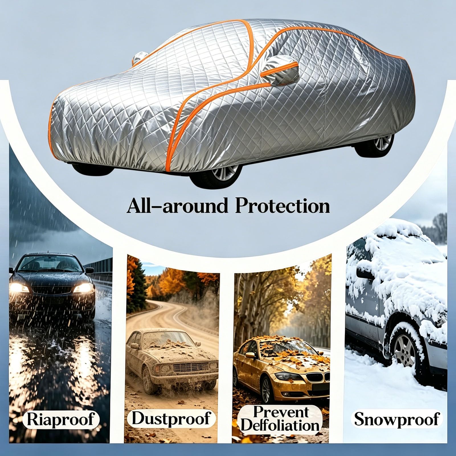 Telo Copriauto Antigrandine per Mercedes W166 Class ML 2011-2014, Telo Auto Invernale da Esterno, che offre protezione dal sole, dalla neve, dalla grandine e dalla polvere