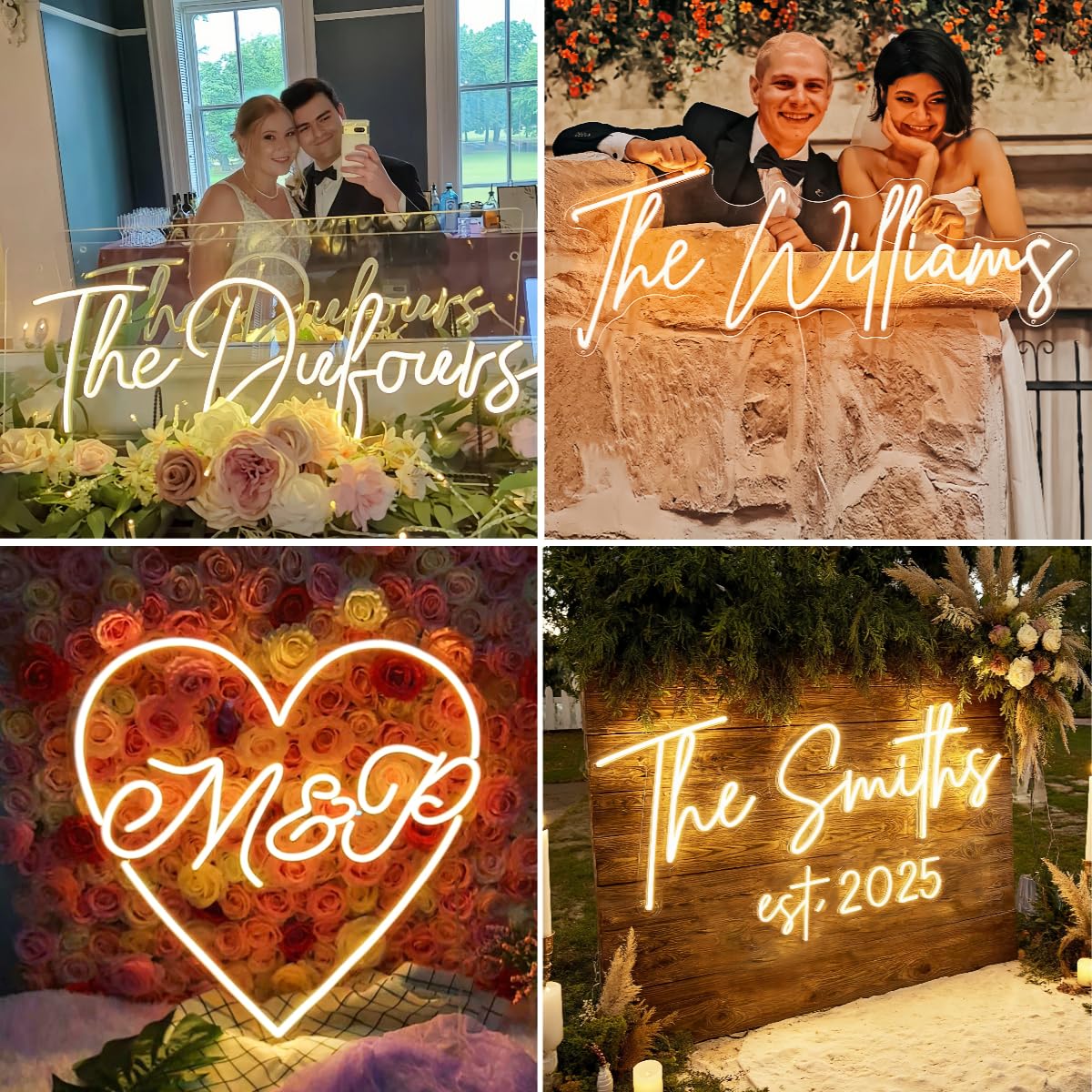 Letrero de neón hecho a mano con luces de neón personalizables para el día de San Valentín, boda, letreros de luz de neón rosa intenso para decoración de habitación, compromiso, fiesta, esposa, tamaño