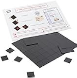 Magnefic Magnetic Squares, 1 Tape Sheet of 70 Magnetic Squares (Each 20x20x2mm), Magnet on one Side, Self Adhesive on The Other Side. Perfect for Fridge Organisation, Art Project, Vision Board