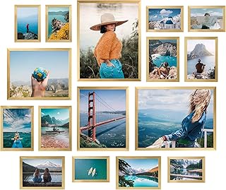 Giftgarden 16 Pack Gold Picture Frames for Multi Sizes Photos, Assorted ...