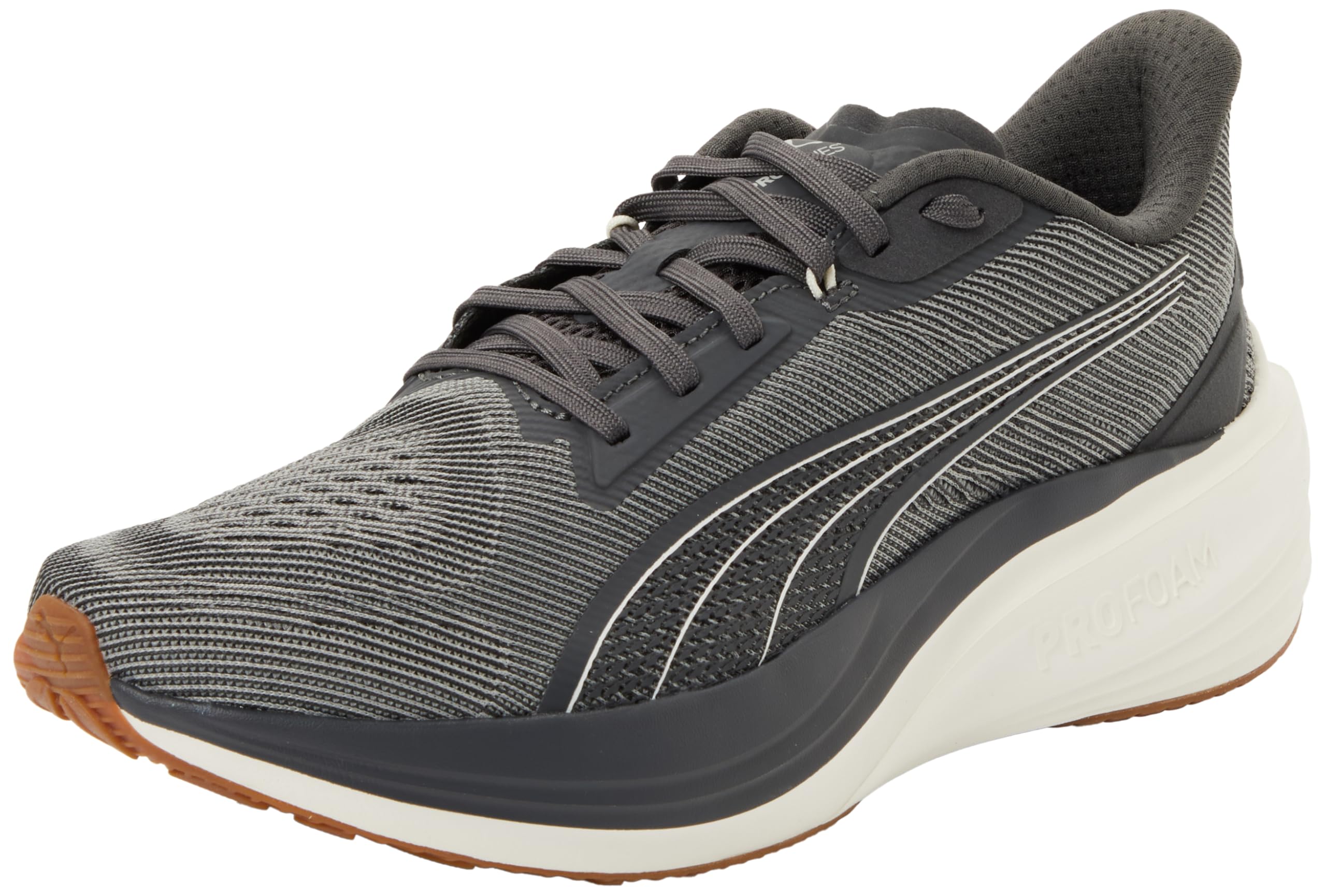 PUMA Darter Pro Road Running Shoe Unisex, Gray Echo-Warm White, 12