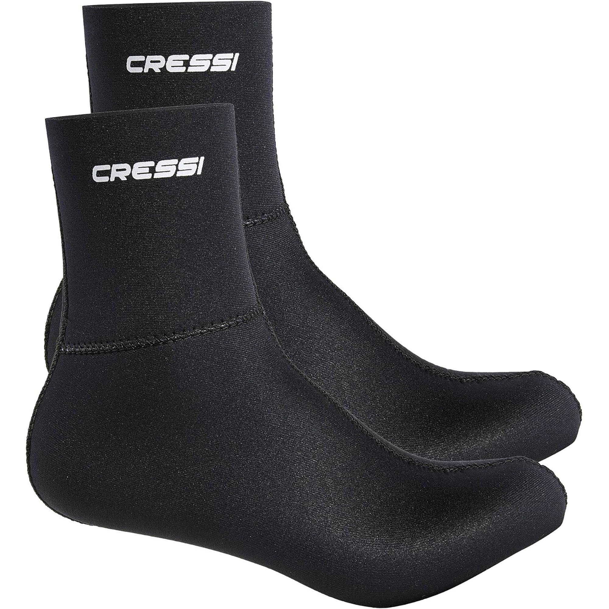 Cressi Black Neoprene Socks Resilient - Premium Ultra Stretch Neoprene Socks - Available in 3 or 5 mm Version - Unisex Adult
