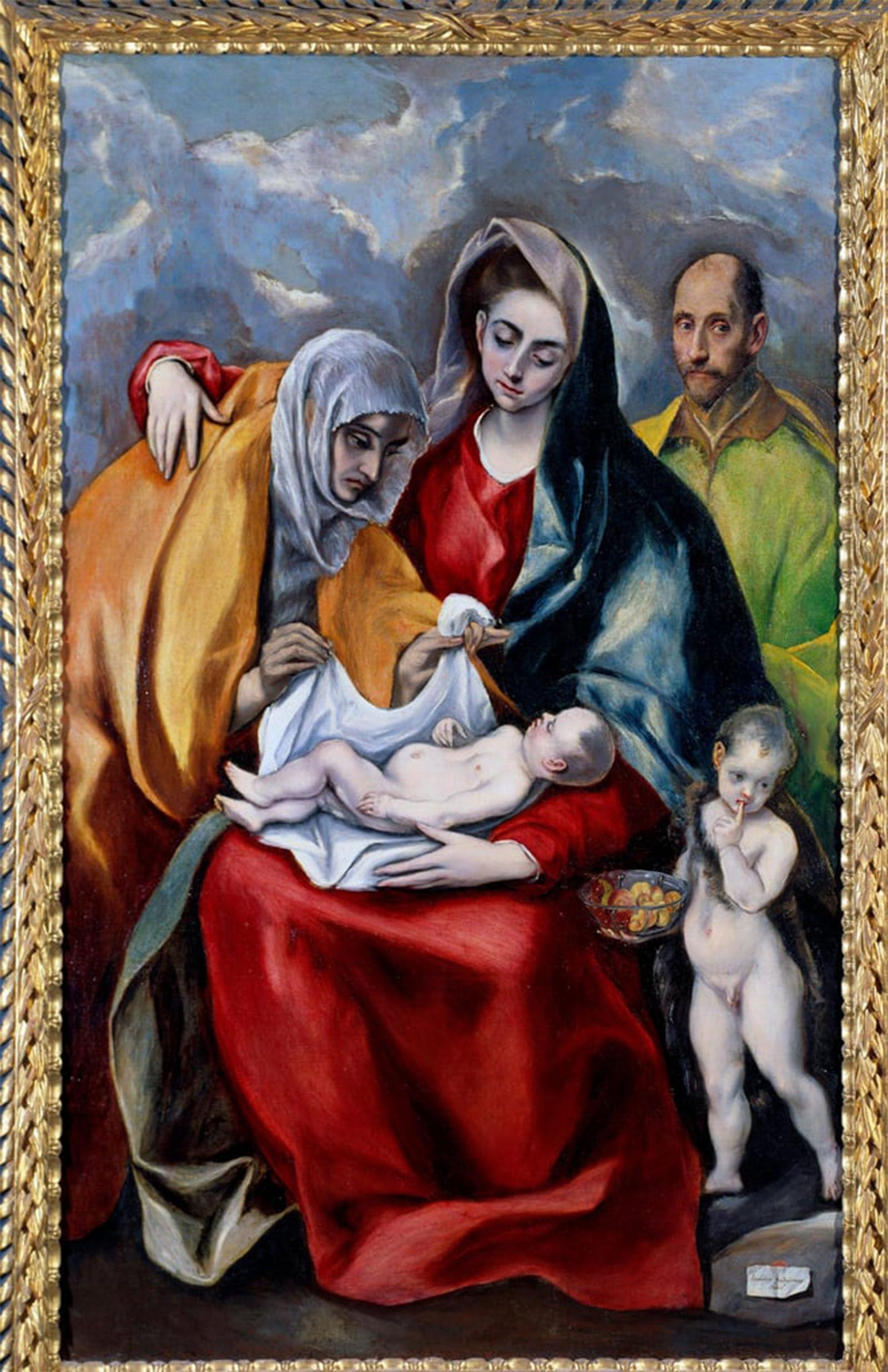 POSTERIIk Vintage Print Pop Art Landscape Artwork the Holy Family with St Anne St and St John the Baptist by El Greco Art Prints for Office Home Decor 60x90cm