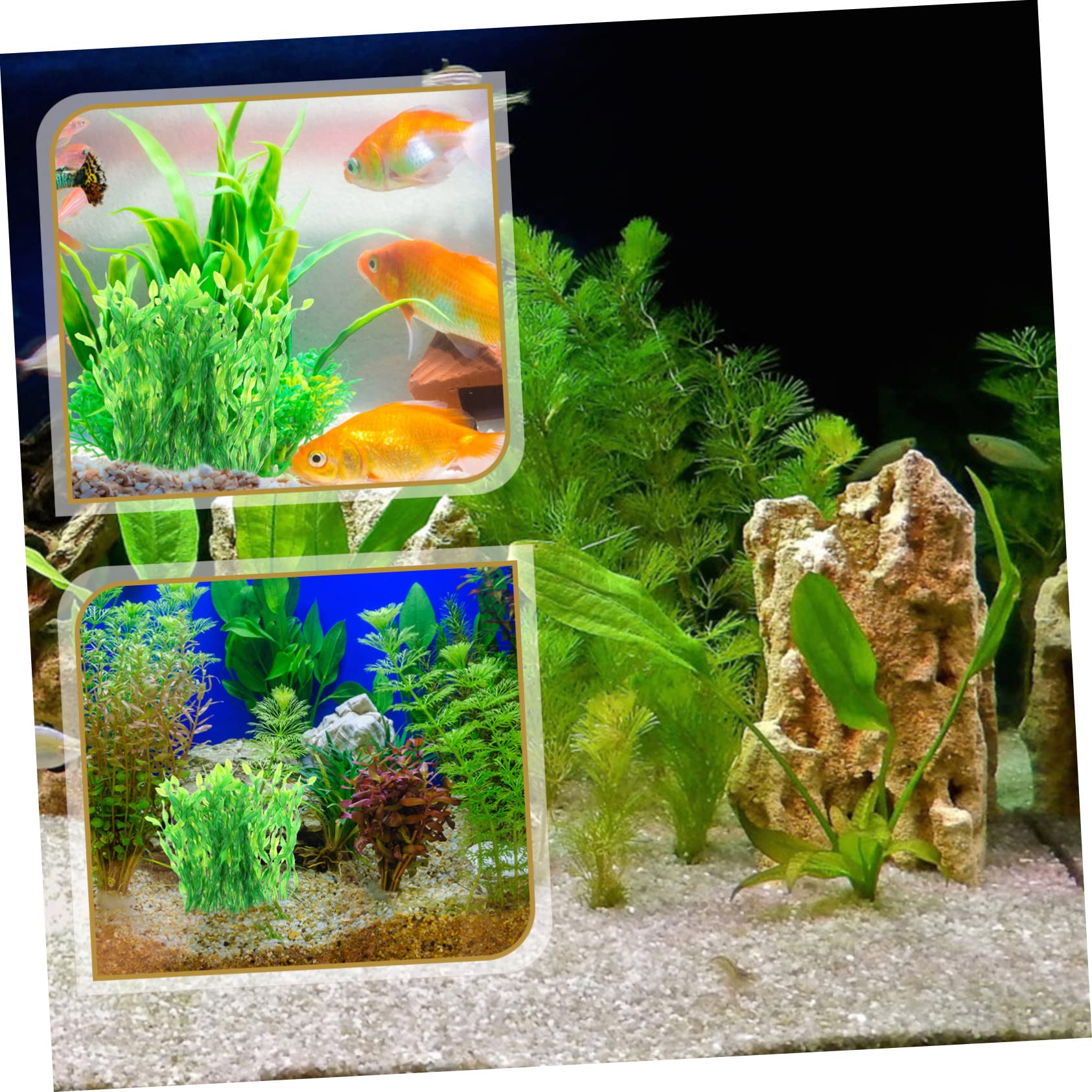 Sosoport 40stücke Künstliche Wasserpflanzen Für Aquarien Dekoration Mit Kelp-Gras Für Fischbecken Für Unterwasserlandschaften