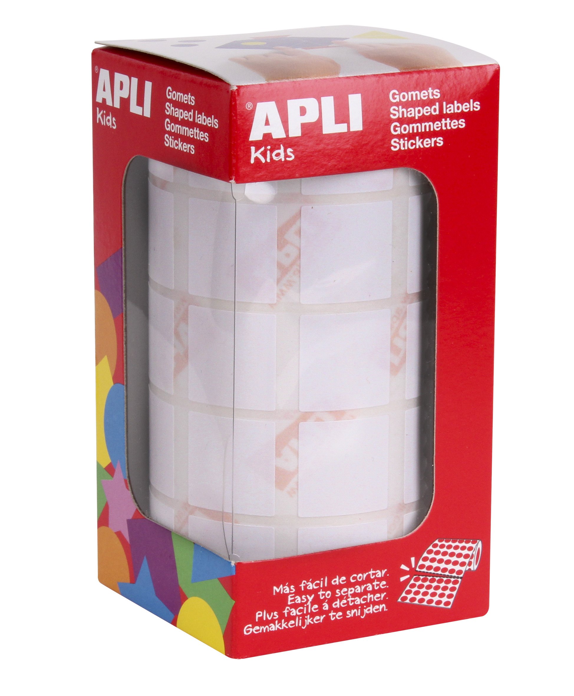 Apli Kids 11907 Roll Gomets Square White, 20 mm x 59 H x 11907