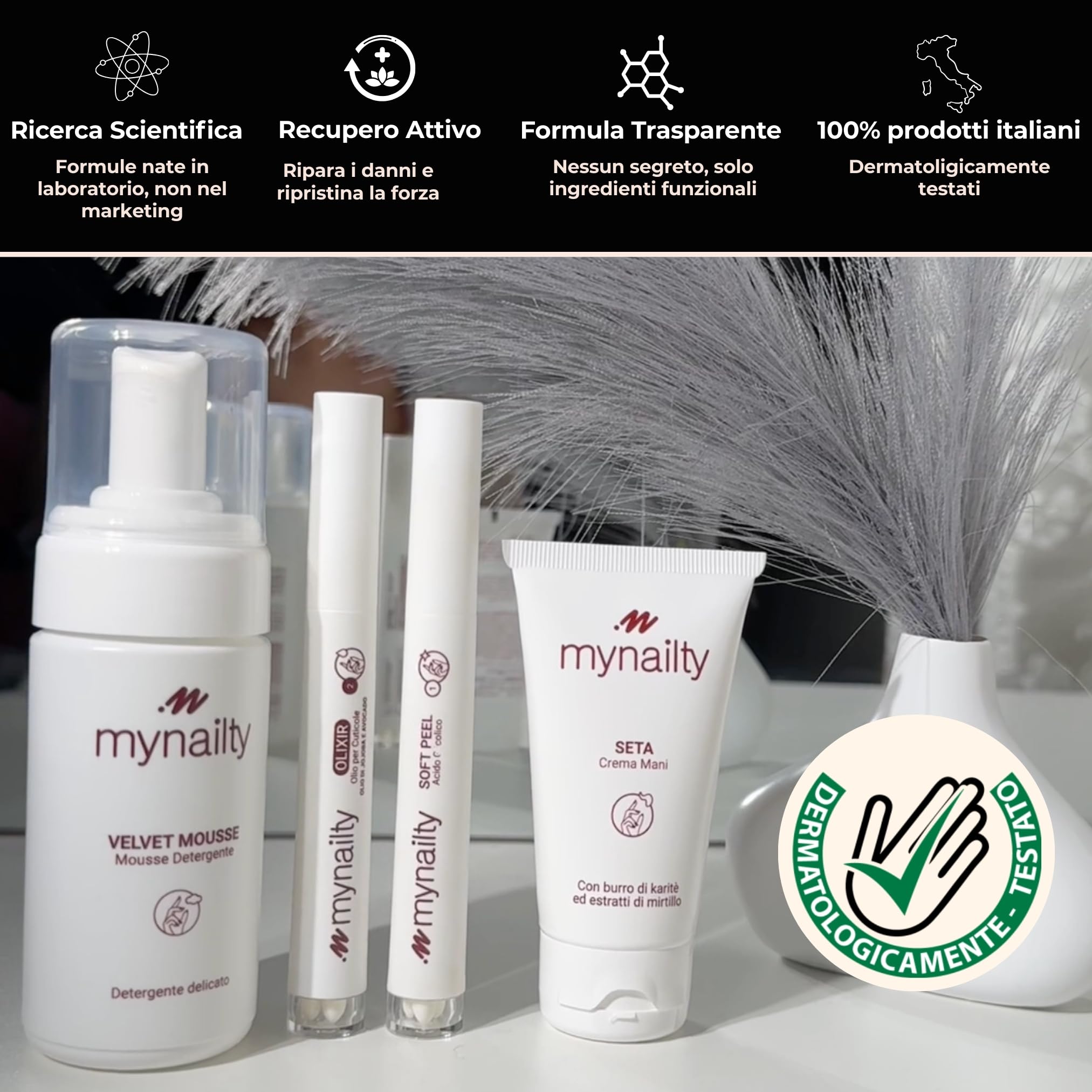 Kit Nail Care Professionale, Trattamento Completo Unghie con Detergente, Esfoliante, Olio Rinforzante, Lima e Crema Mani | Unghie forti e sane
