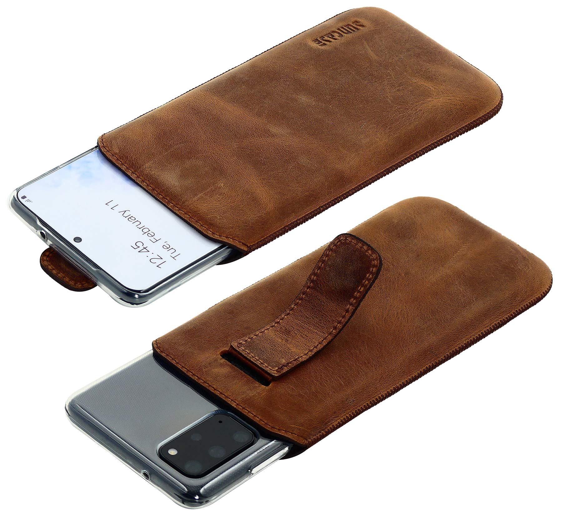 Suncase Custodia In Vera Pelle Compatibile Con Honor 20 Pro, Con