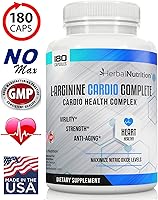 Vista 6 de L-Arginina Cardio Complete, refuerzo de óxido nítrico, 1500 mg de mezcla de apoyo cardiovascular más L-citrulina, vitaminas minerales apoya la salud